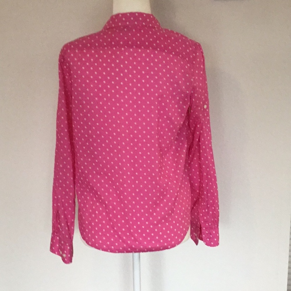 Ralph Lauren polka dot button up shirt convertible sleeves - Picture 2 of 4